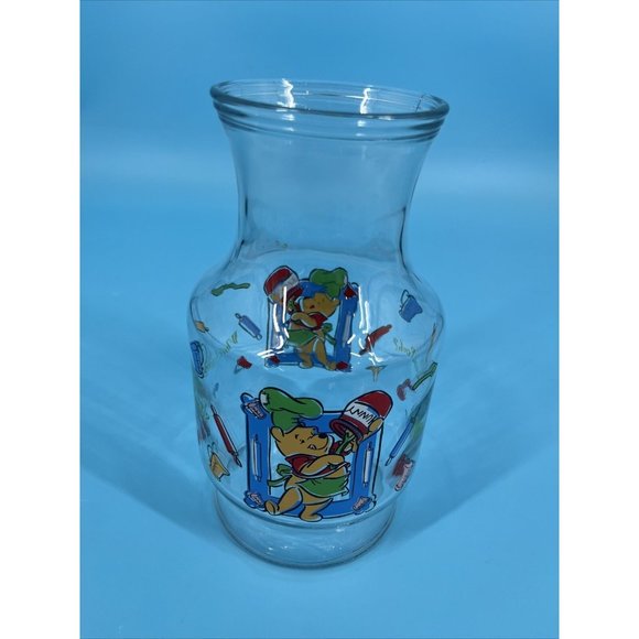 Disney Other - Anchor Hocking Disney Winnie The Pooh What's Cooking Pooh Juice/Tea Carafe 9"